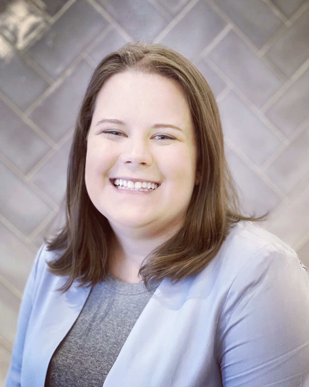 a photo of a woman smiling